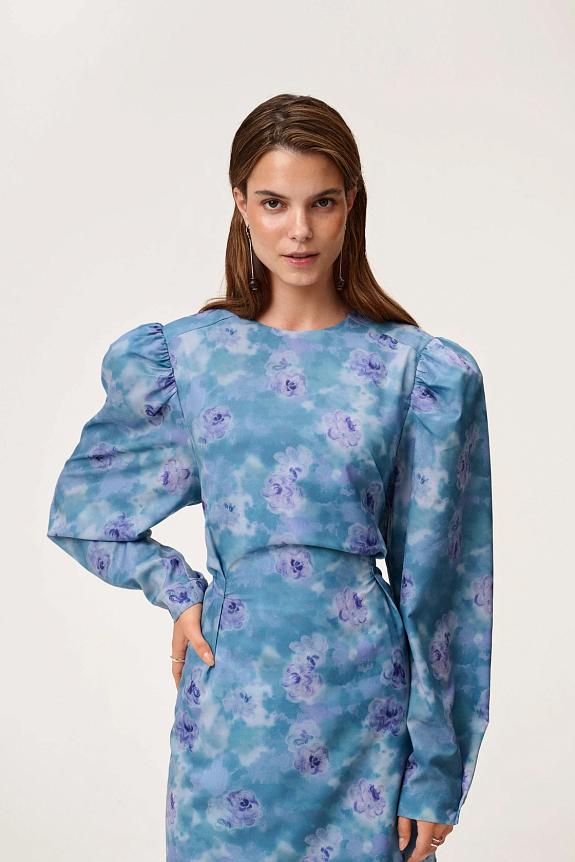 Adoore Cannes Mini Dress Dusty Blue-2